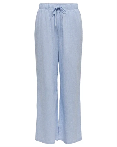 Only - ONLAugusta Bukser - Cloud Dancer/Blue Stripes 